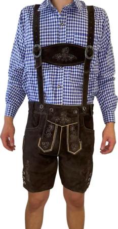Dretaild Trachtenlederhose Herren Lederhose Tracht Kurz