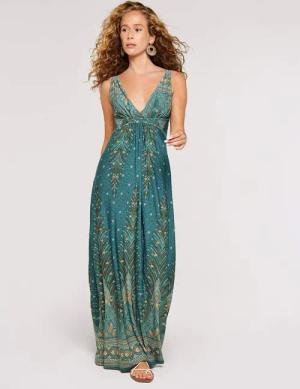 Apricot Maxikleid Maxikleid, mit Taillenband und