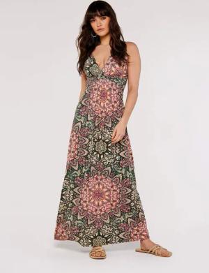 Apricot Maxikleid Maxikleid, mit Taillenband und