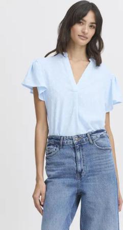 b.young Kurzarmbluse BYJELENA Moderne Bluse mit