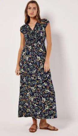 Apricot Maxikleid Maxikleid, (1-tlg) mit Blumenmuster