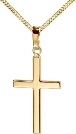 JEVELION Kreuzkette Kreuzanhänger 750 Gold -
