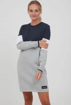OXMO Sweatkleid OXSweat Sweatkleid in Colourblock-Optik