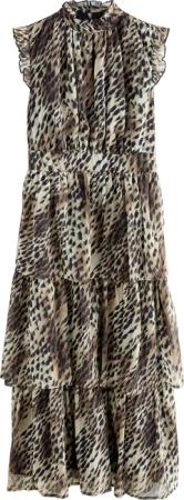 Next Maxikleid Hochgeschlossenes, gestufes Maxikleid mit