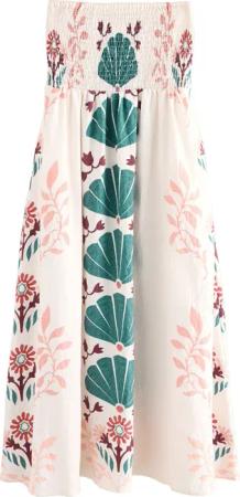 Next Bandeaukleid Midikleid mit Bandeau-Ausschnitt (1-tlg)