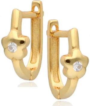 Goldene Hufeisen Klappcreolen Creolen Gold Blume