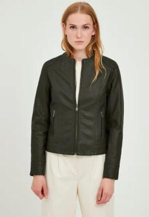 b.young Lederimitatjacke BYACOM Damen Kunstlederjacke