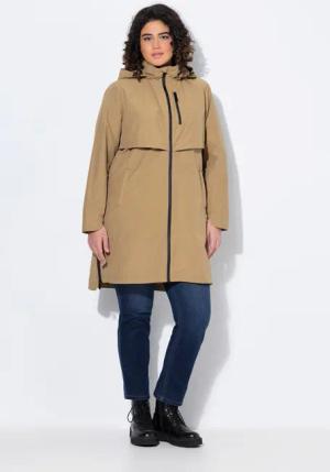 Ulla Popken Funktionsjacke Parka Zipper-Seitenschlitze Kapuze