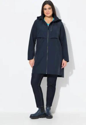 Ulla Popken Funktionsjacke Parka Zipper-Seitenschlitze Kapuze