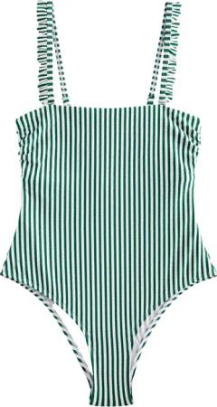 Next Badeanzug Bauchformender Seersucker-Badeanzug mit Streifen