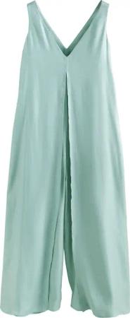 Next Jumpsuit Metallic-Jumpsuit mit weitem Bein,