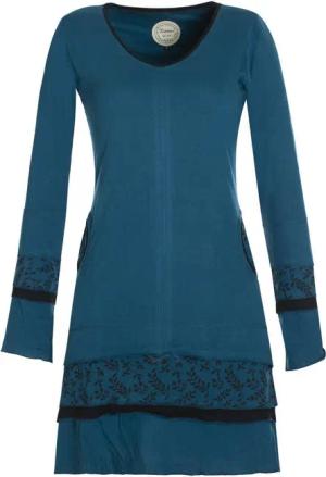 Vishes Jerseykleid Langarm Lagenlook Strickkleid Sweatshirtkleid