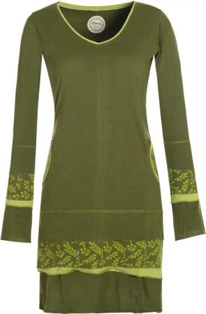 Vishes Jerseykleid Langarm Lagenlook Strickkleid Sweatshirtkleid