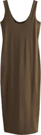 Next Midikleid Ärmelloses Bodycon-Midikleid aus weichem