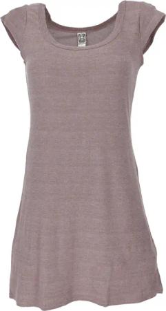 Guru-Shop Midikleid Minikleid mit Ärmelchen, bequemes