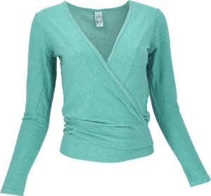 Guru-Shop Longsleeve Wickelshirt, Pullover, Wickeljacke, Yogashirt