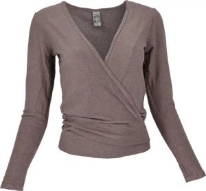 Guru-Shop Longsleeve Wickelshirt, Pullover, Wickeljacke, Yogashirt