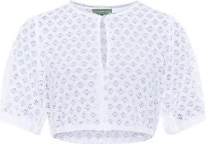 Country Line Dirndlbluse Dirndlbluse mit Ajour-Muster