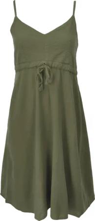 Guru-Shop Midikleid Einfarbiges Casual Trägerkleid, Baumwoll..