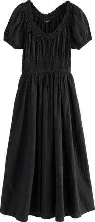 Next Midikleid Seersucker-Midikleid mit Puffärmeln, Kurzgröße