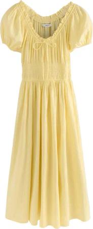 Next Midikleid Sommerliches Seersucker-Midikleid mit Puffärmeln