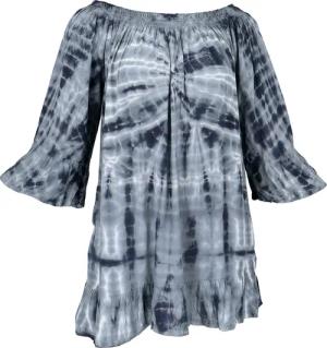 Guru-Shop Midikleid 3/4 Arm Batik Tunika,