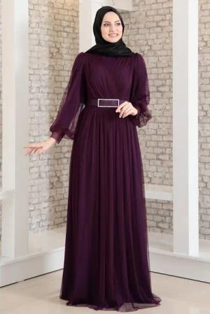 fashionshowcase Maxikleid Damen Kleid aus Tüll