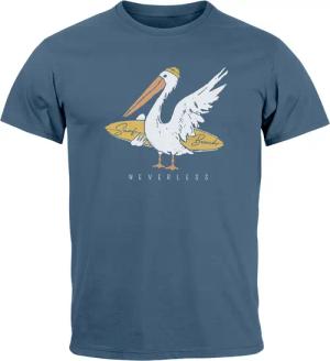 Neverless Print-Shirt Herren T-Shirt Pelikan Print