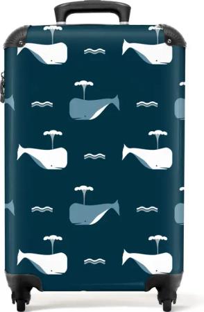 NoBoringSuitcases.com© Kinderkoffer Wale - Meerestiere -