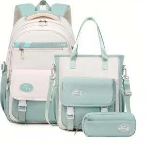 RWEUOQ Schulrucksack 3-tlg Set Schulranzen Rucksack