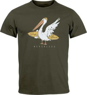 Neverless Print-Shirt Herren T-Shirt Pelikan Print
