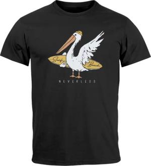 Neverless Print-Shirt Herren T-Shirt Pelikan Print