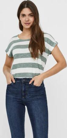 Vero Moda T-Shirt Gestreiftes mit Rundhalsausschnitt