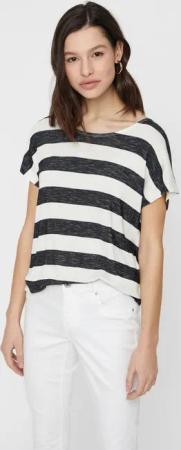 Vero Moda T-Shirt Gestreiftes mit Rundhalsausschnitt
