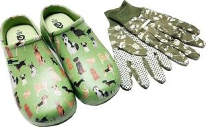 Steinnacher Bärbel Damen Gartenclogs grün Hunde