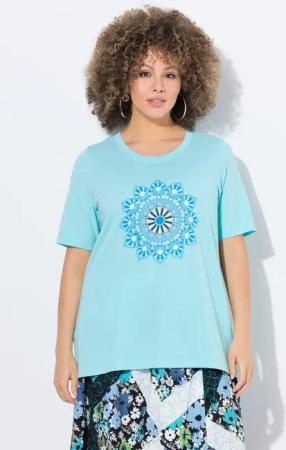 Ulla Popken T-Shirt T-Shirt Mandala A-Linie