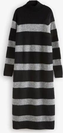 Next Strickkleid Maxi-Strickkleid mit Stehkragen und