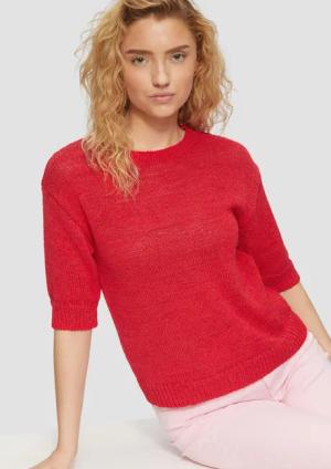 s.Oliver Strickpullover Strickpullover aus Bändchengarn mit