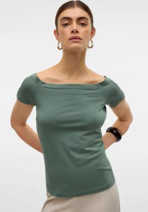 Vero Moda T-Shirt Schulterfreies Kurzarm Trendiger