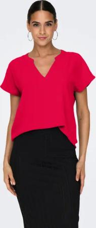 JACQUELINE de YONG Blusenshirt Einfarbige Kurzarm