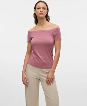 Vero Moda T-Shirt Schulterfreies Kurzarm Trendiger