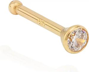 NKlaus Nasenpiercing Nasenpiercing 750 Gelb Gold