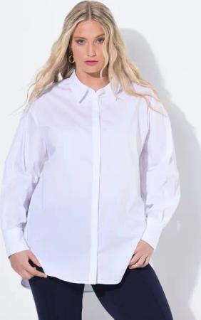 Ulla Popken Hemdbluse Hemdbluse oversized Langarm