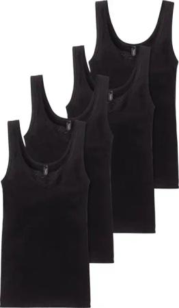 Schiesser Trägertop Cotton Essentials (4-tlg) träger-top