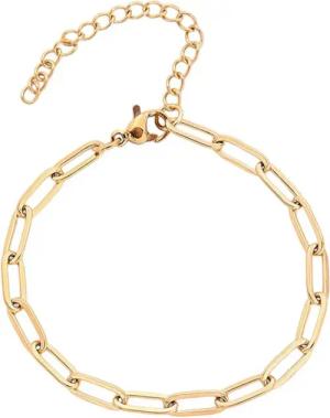 KARMA Edelstahlarmband Silber oder Gold Gliederarmband