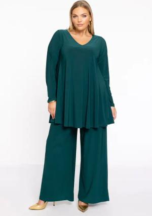 YOEK Bootcuthose Damen Hose Große Größen