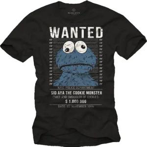 MAKAYA T-Shirt Lustige Sprüche Motiv Wanted