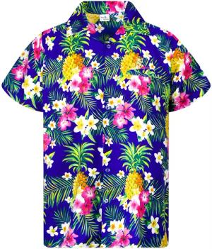 King Kameha Hawaiihemd Pineapple Flowers Funky