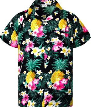 King Kameha Hawaiihemd Pineapple Flowers Funky