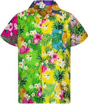King Kameha Hawaiihemd Pineapple Flowers Funky